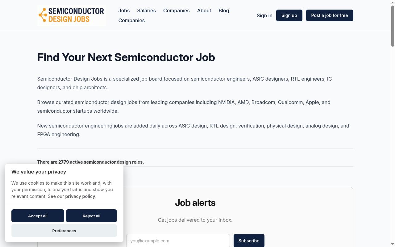 Semiconductor Design Jobs Homepage