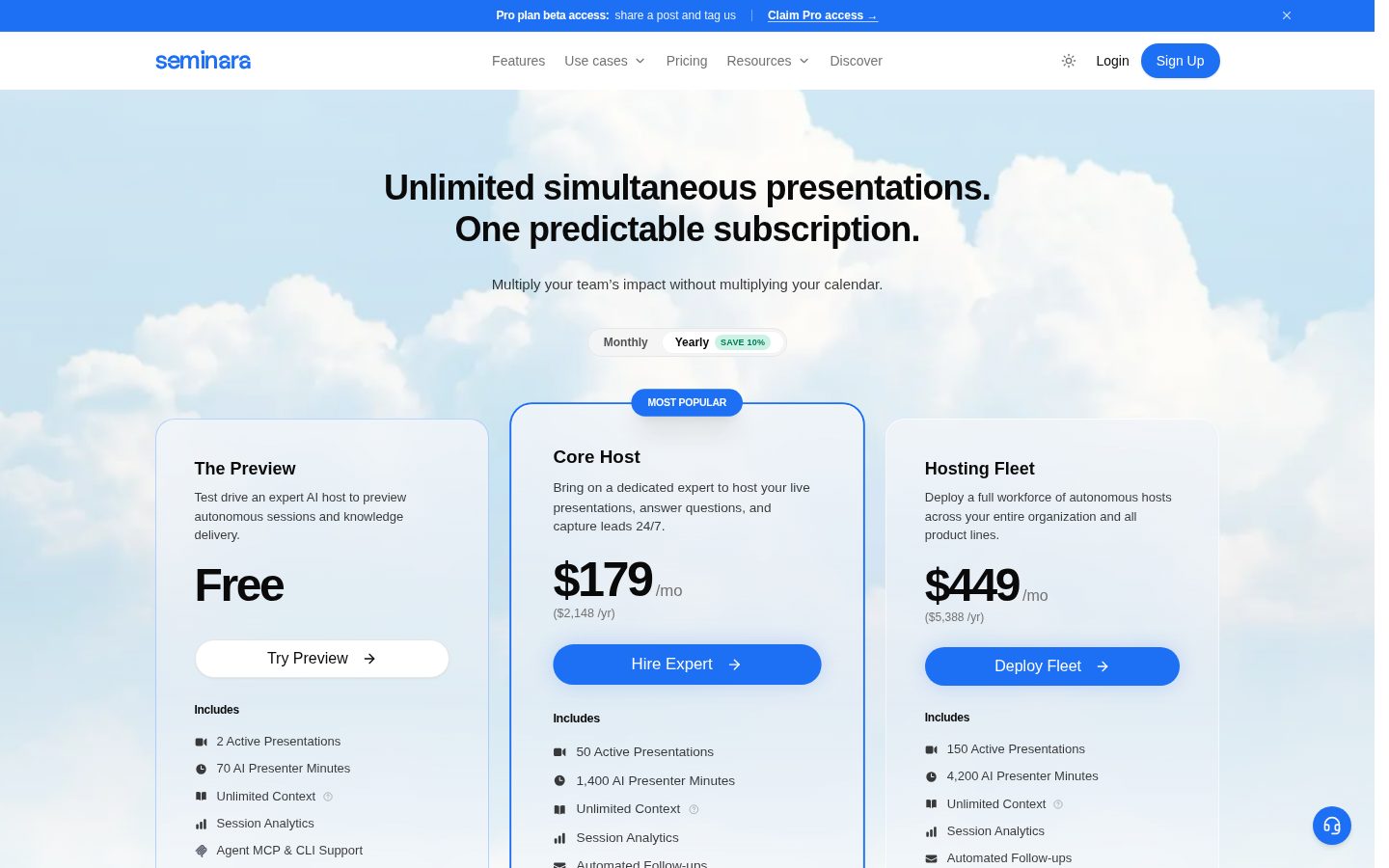 Seminara Pricing