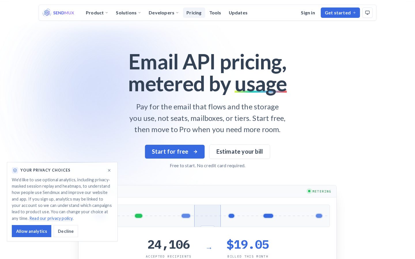 Sendmux Pricing