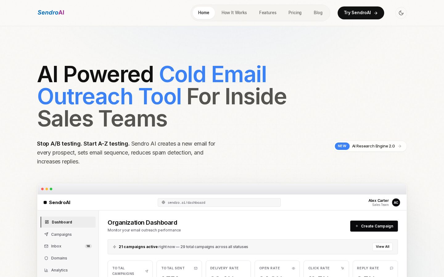 SendroAI Homepage