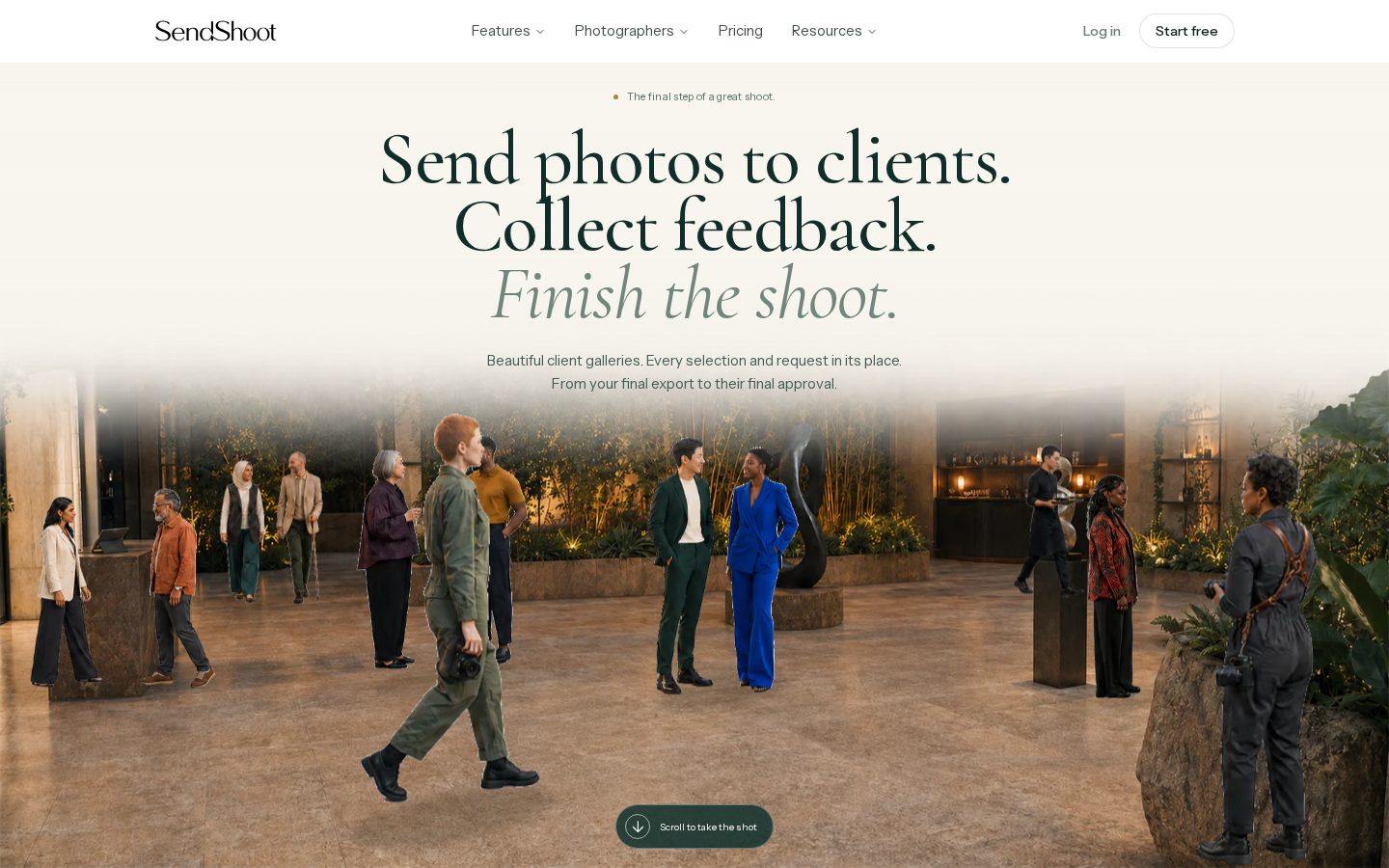 SendShoot Homepage