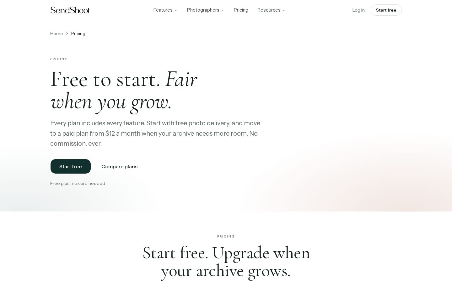 SendShoot Pricing