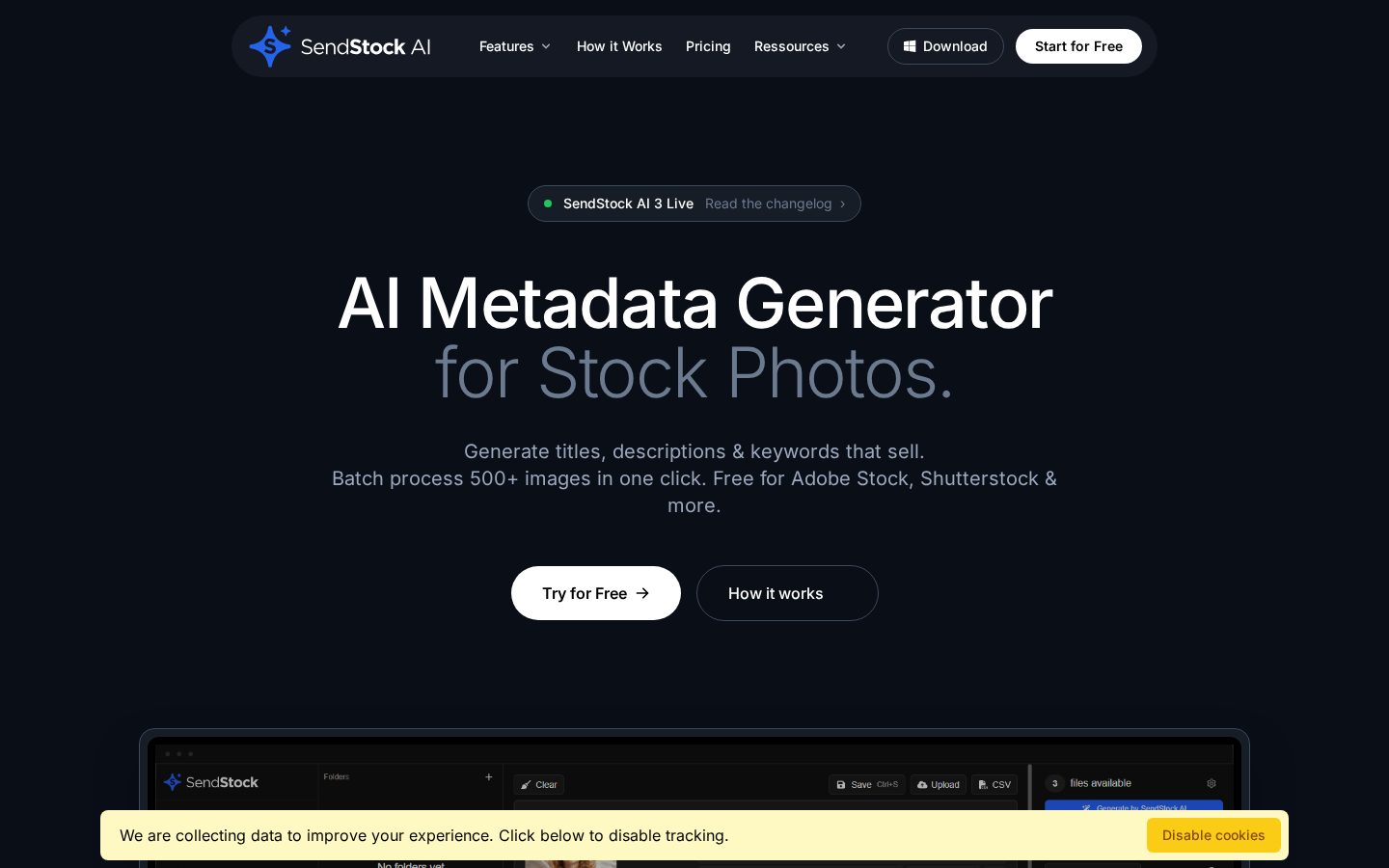 SendStock AI Homepage