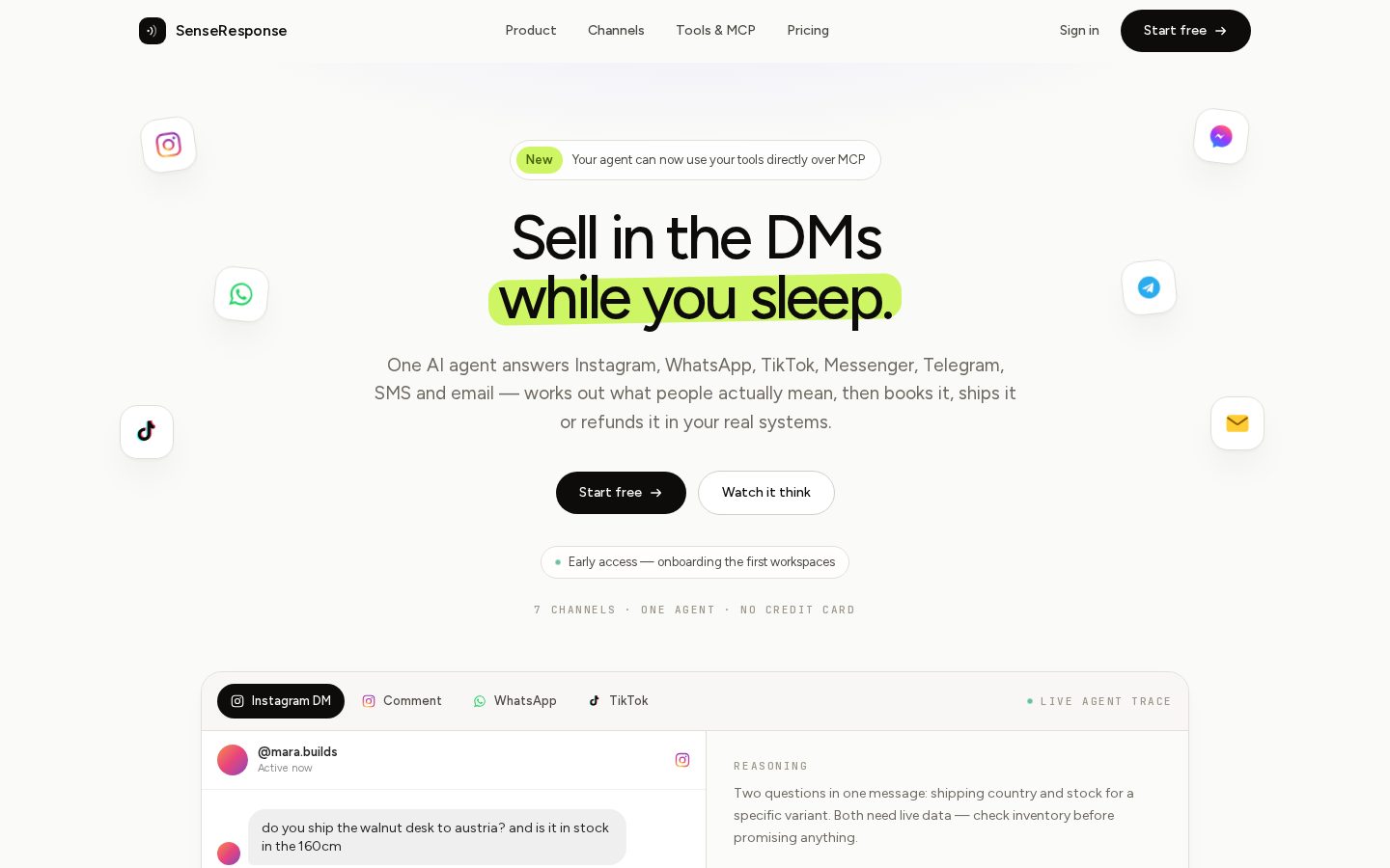 SenseResponse Homepage