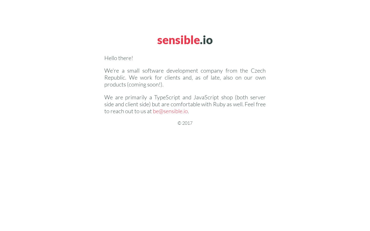 Sensible Homepage