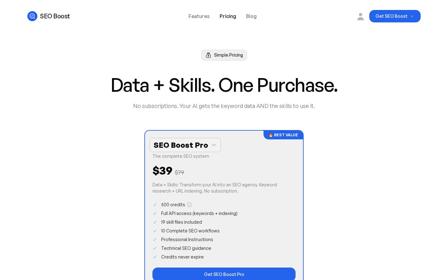 SEO Boost Pricing