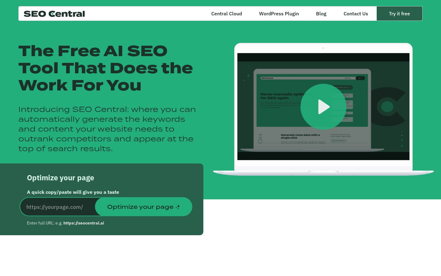 SEO Central Homepage