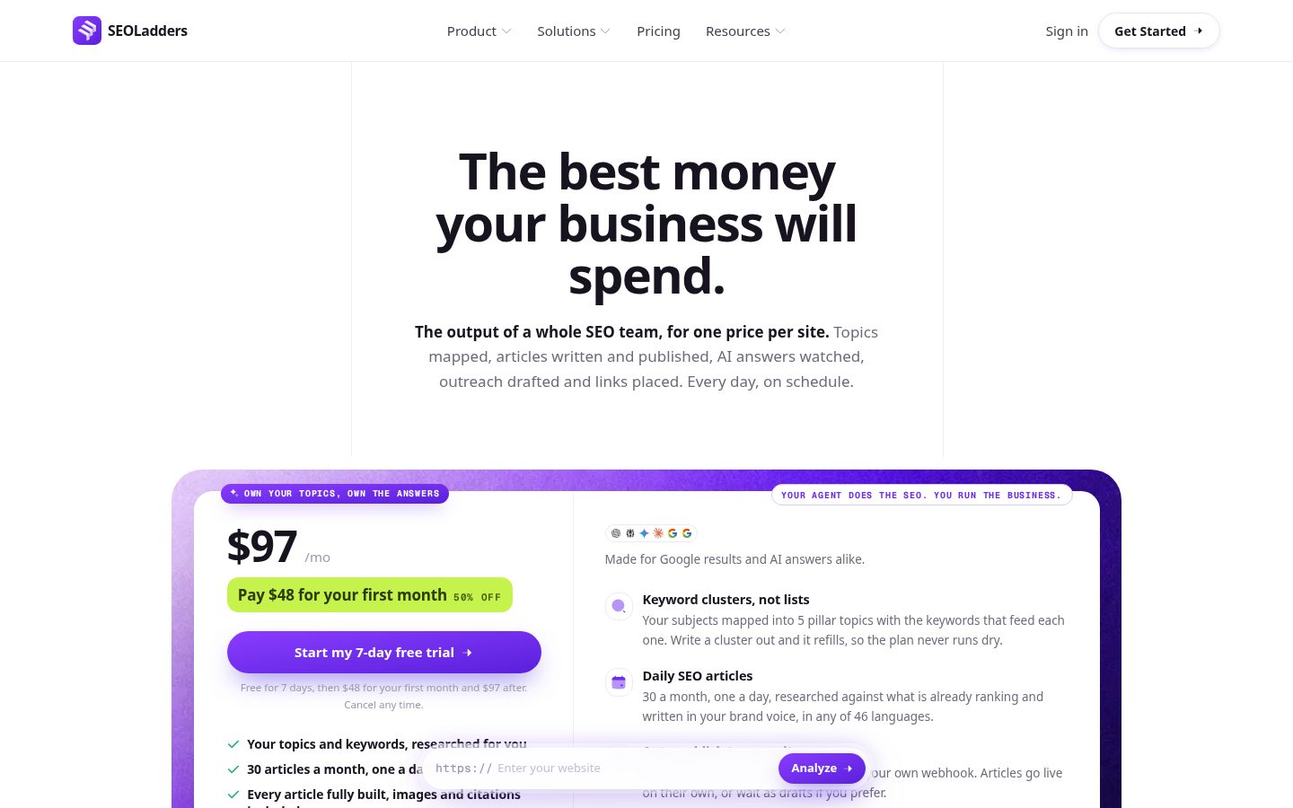 SEO Ladders Pricing