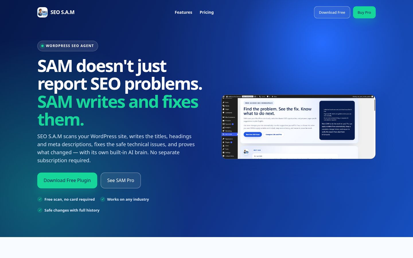 SEO S.A.M Homepage