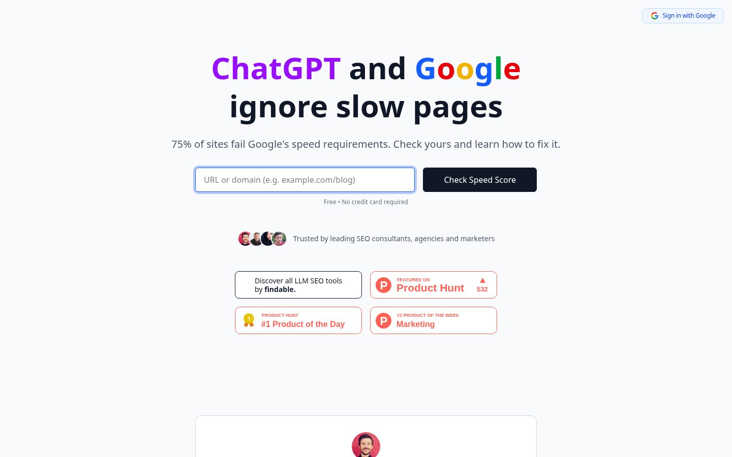 SEO Speed Test Homepage