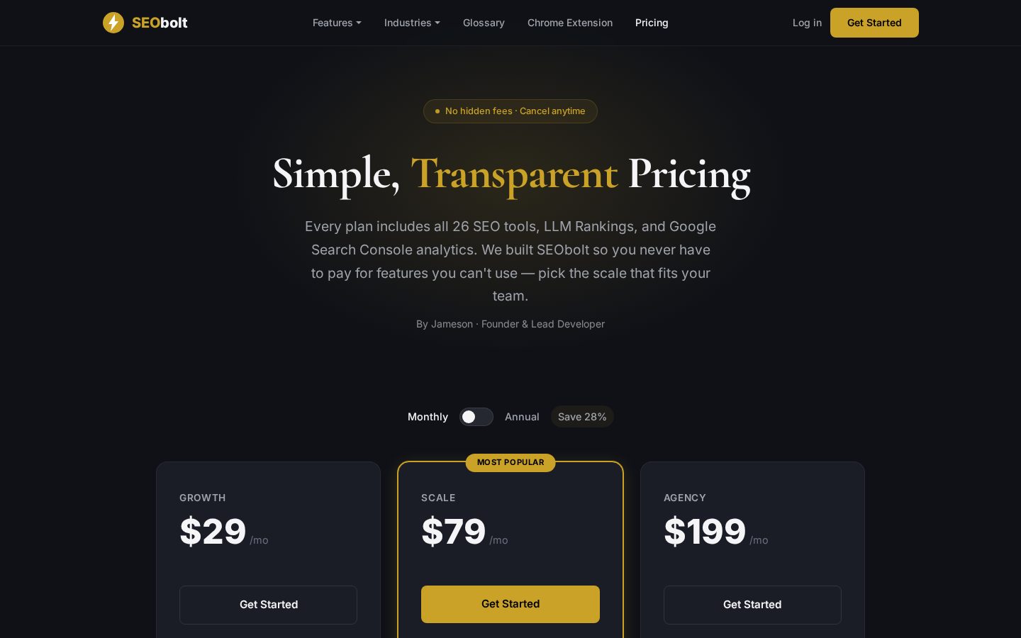 SEObolt Pricing
