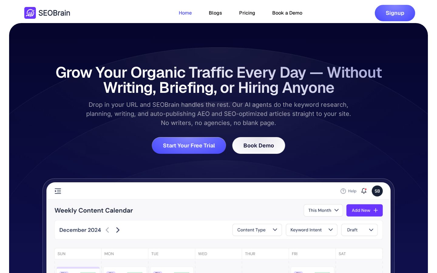 SEOBrain Homepage