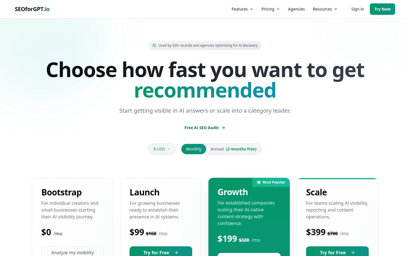 SEOforGPT Pricing