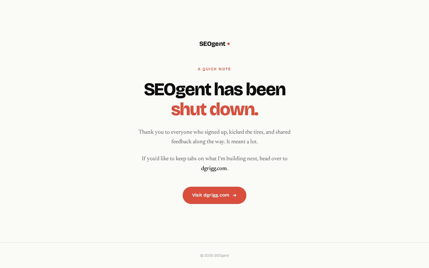 SEOgent Homepage