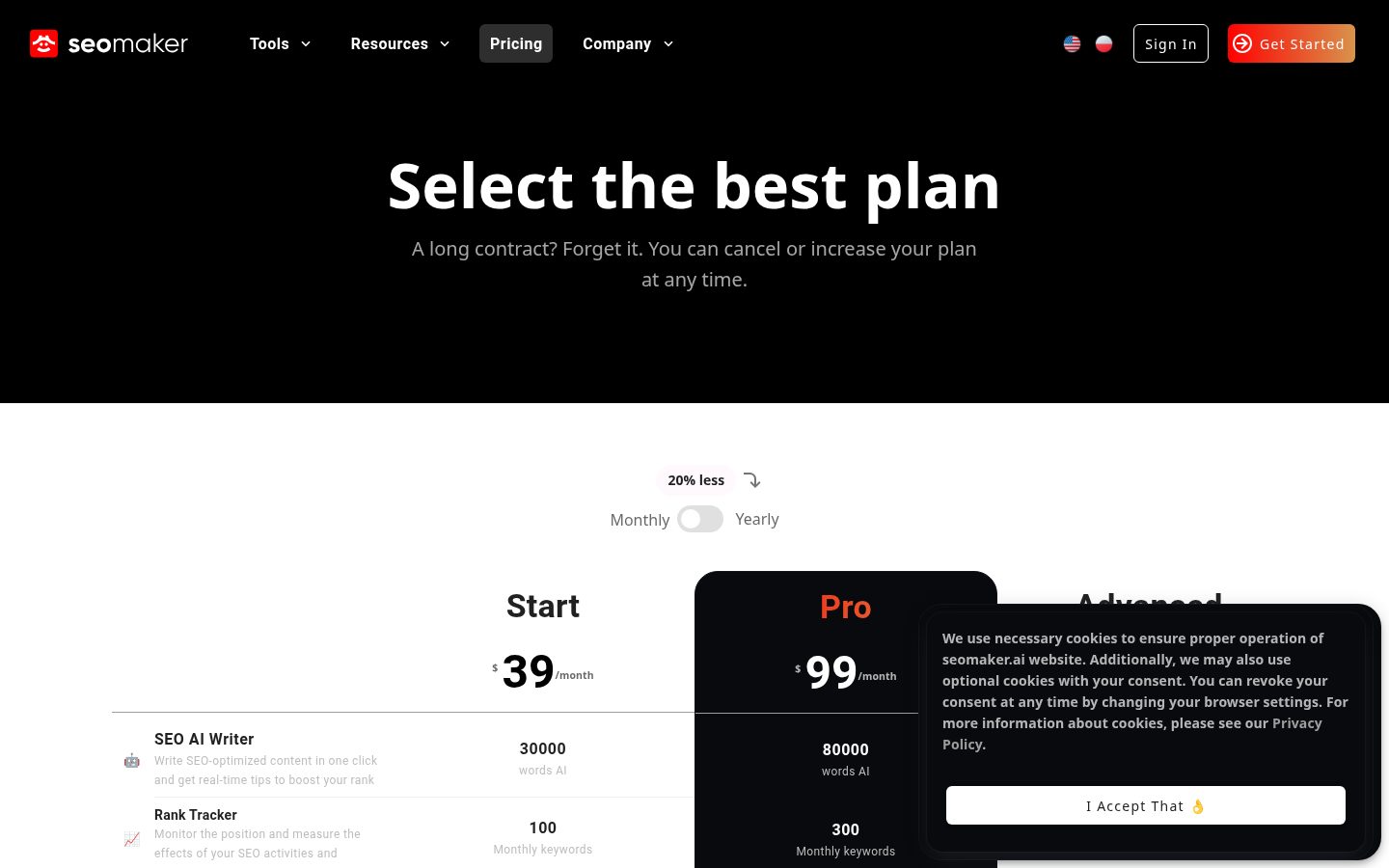 Seomaker Pricing