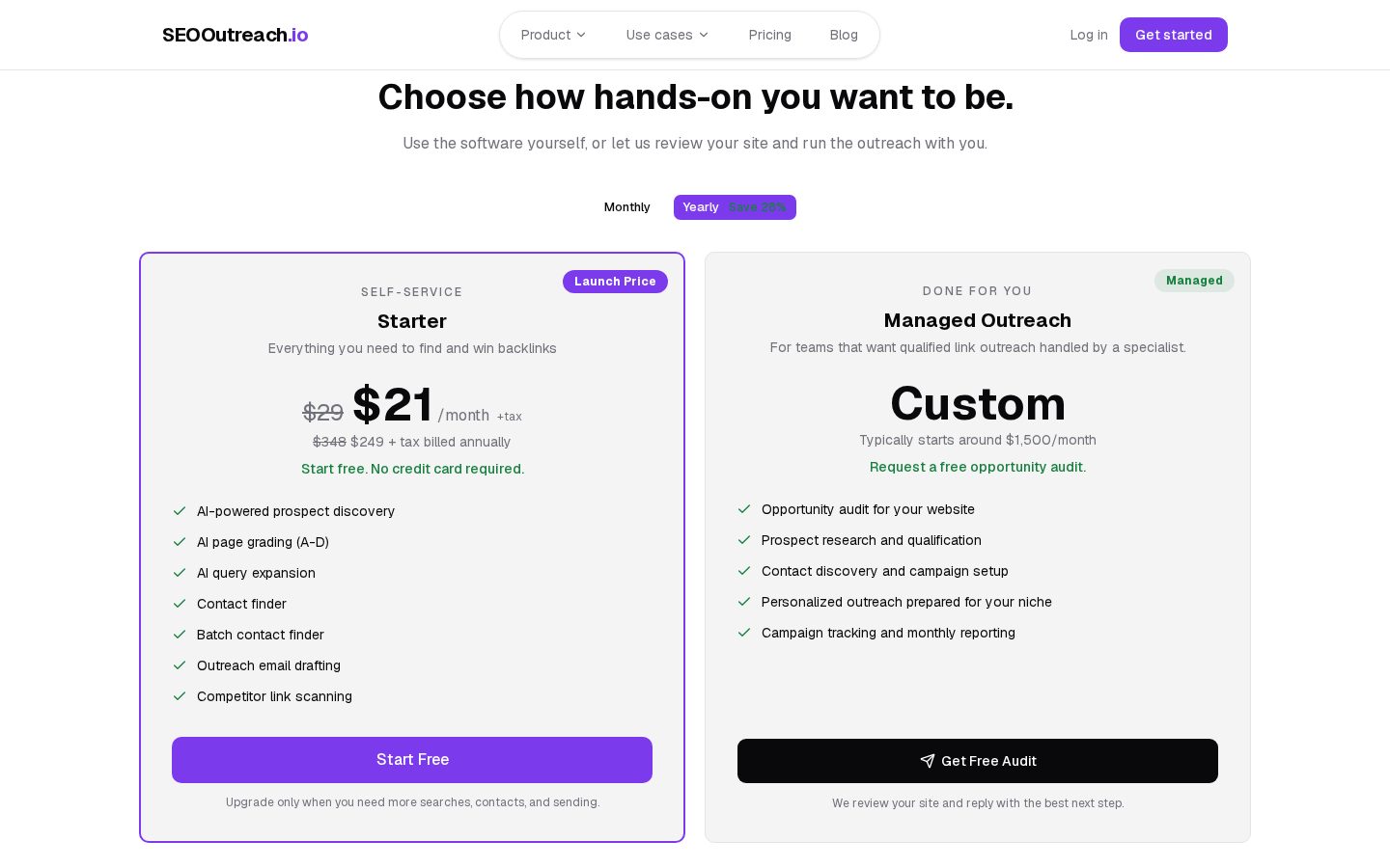 SEOOutreach.io Pricing