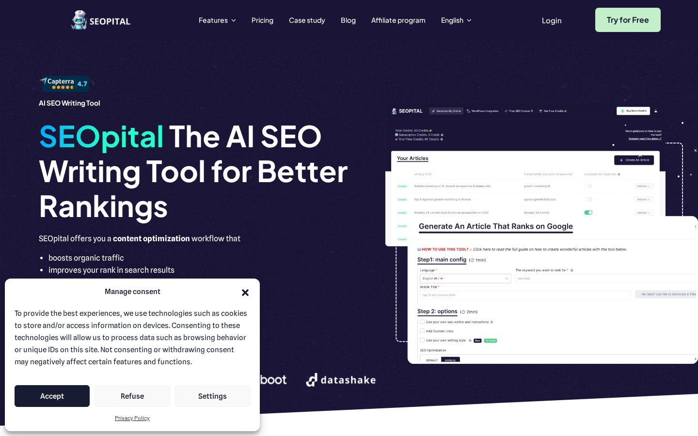 SEOpital Homepage