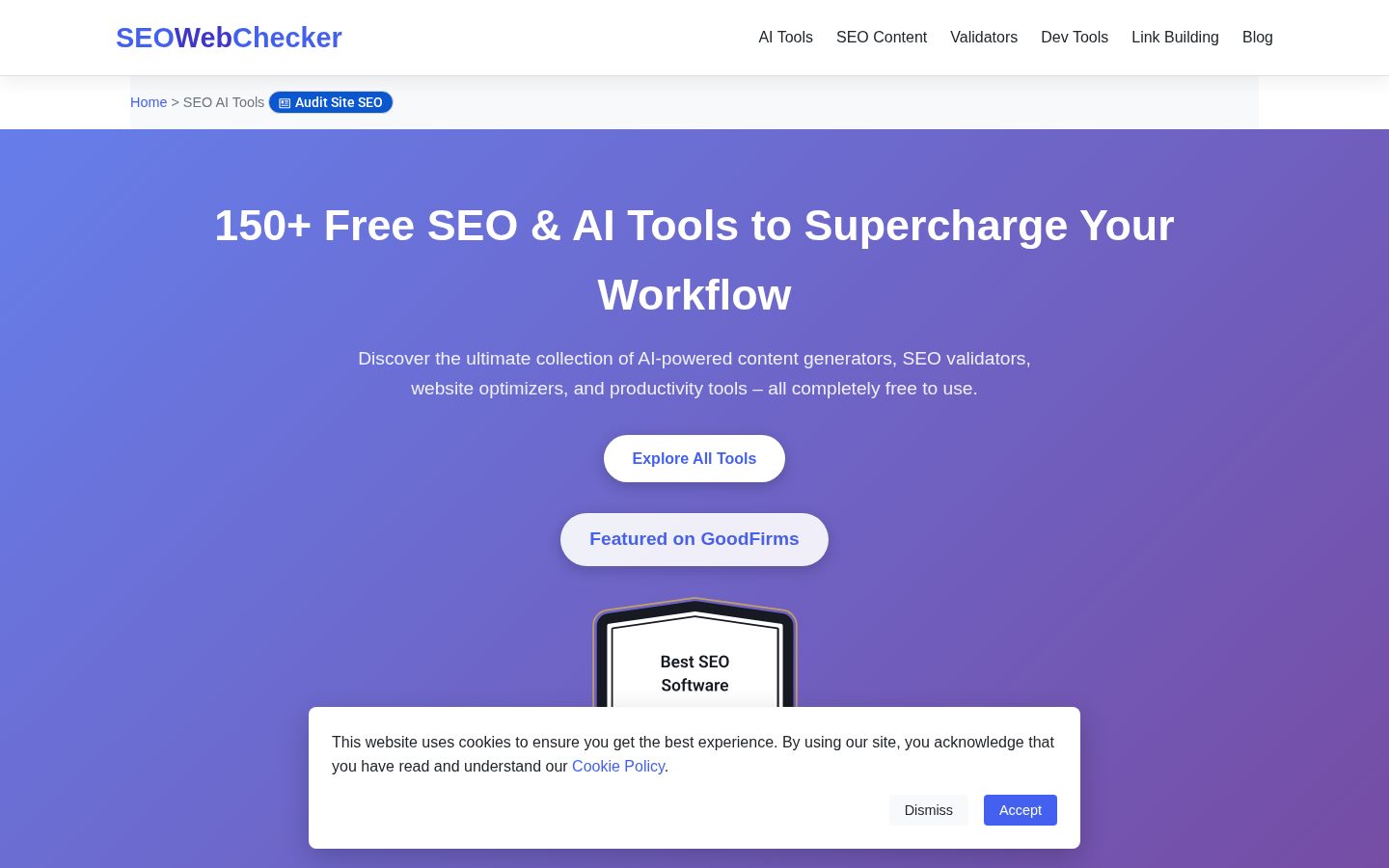 SeoWebChecker Homepage