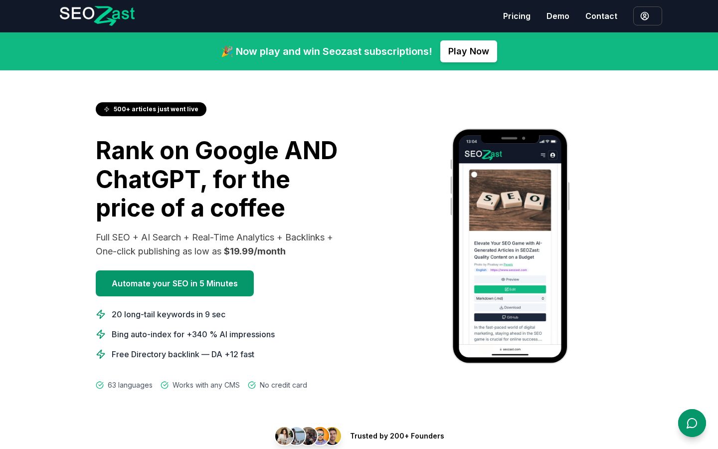 Seozast Homepage