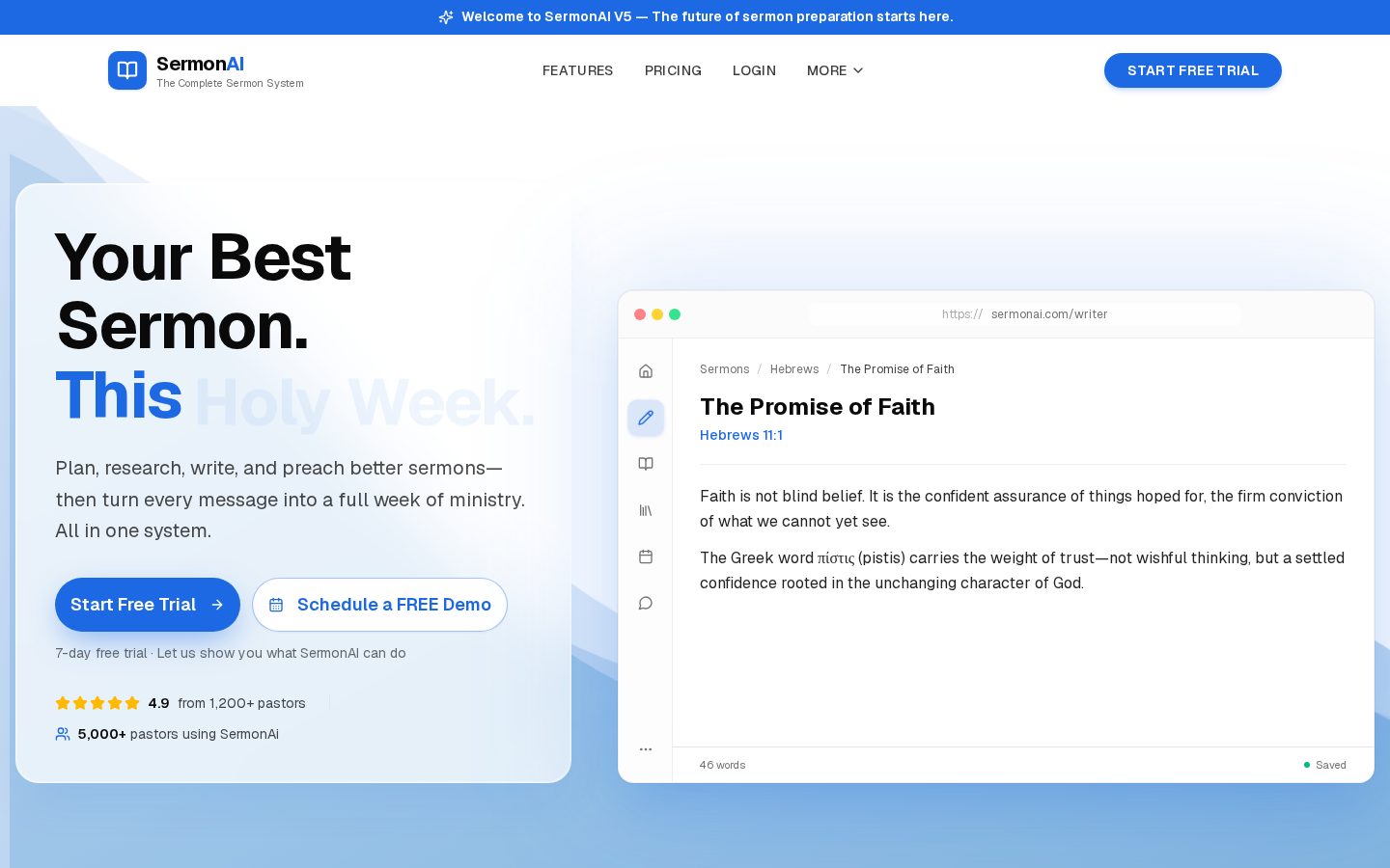 SermonAi Homepage