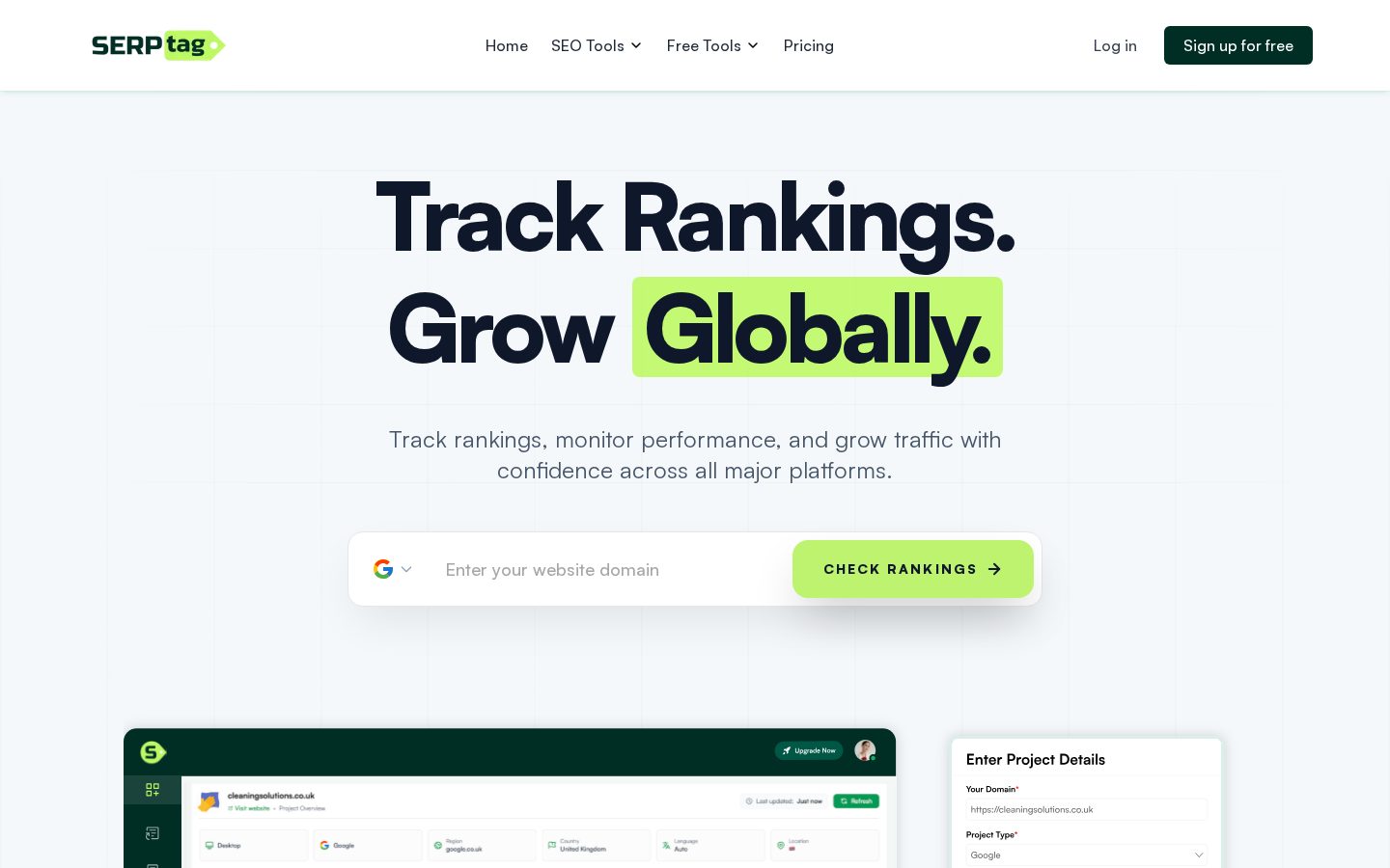SERPtag Homepage