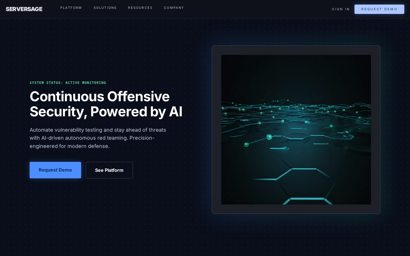 Serversage.ai Homepage