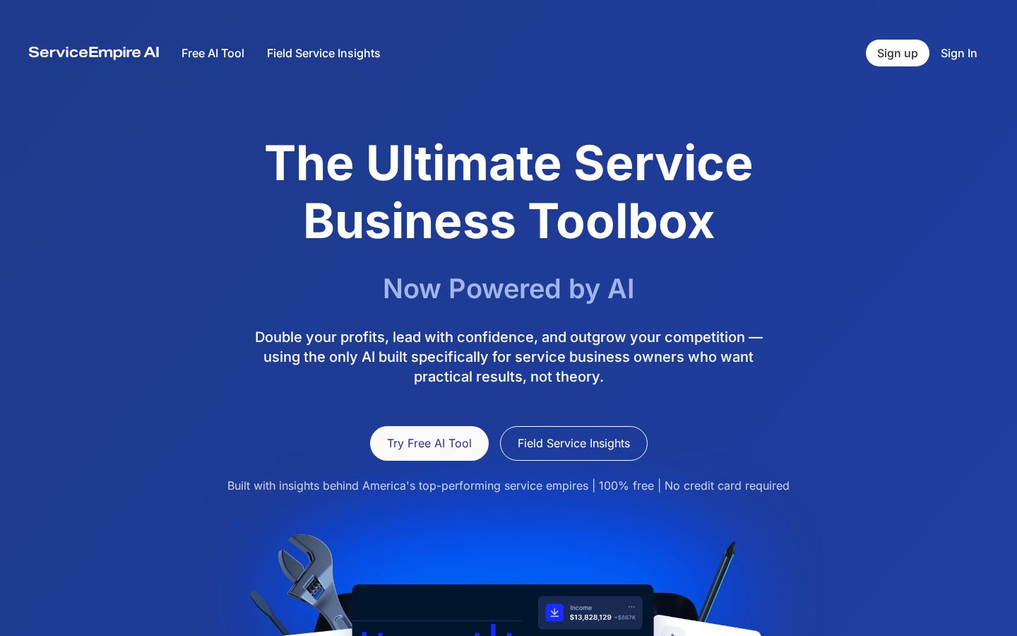 Service Empire AI Homepage