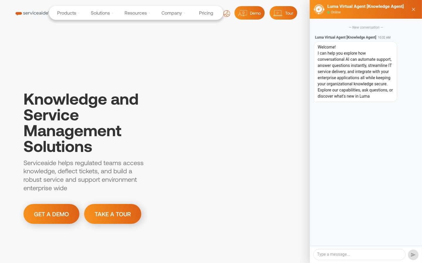 Serviceaide Homepage