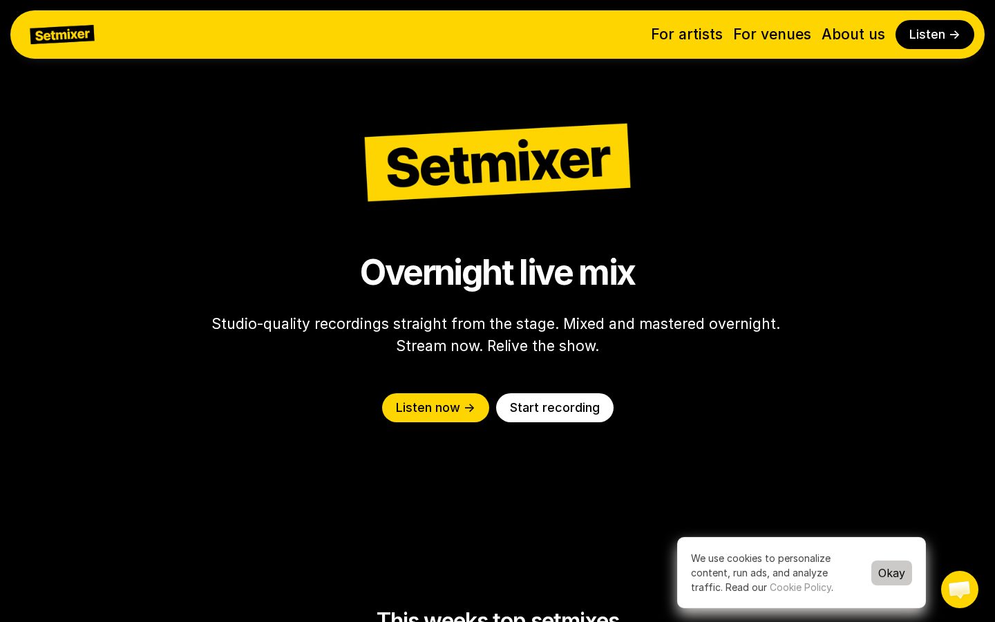 Setmixer Homepage