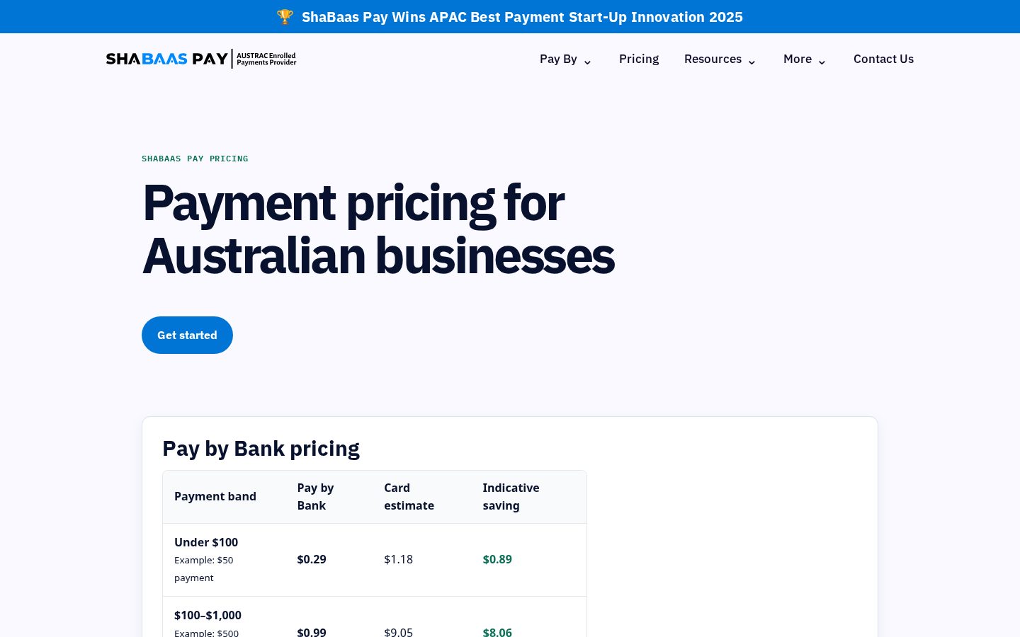ShaBaas Pay Pricing