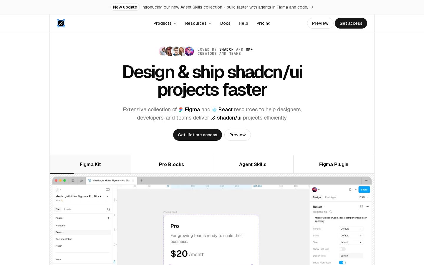 ShadcnDesign Homepage