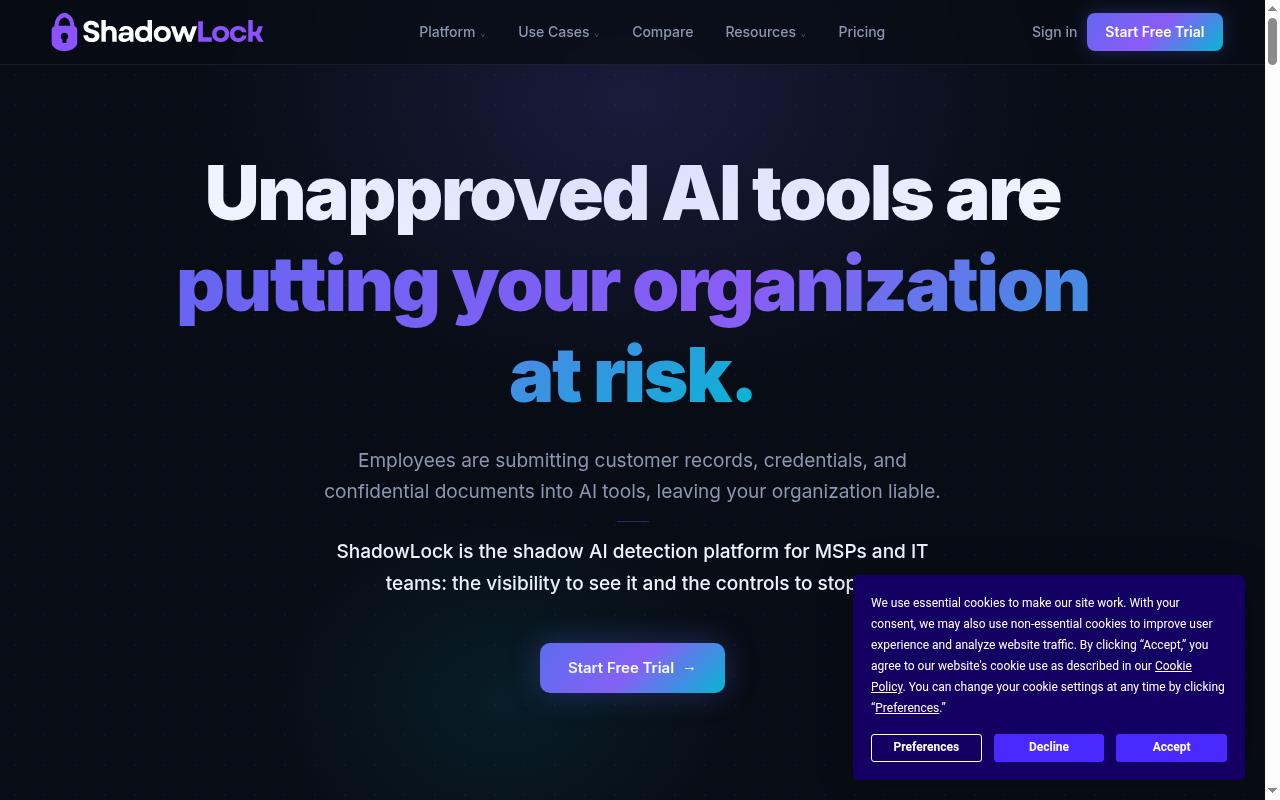 ShadowLock Homepage