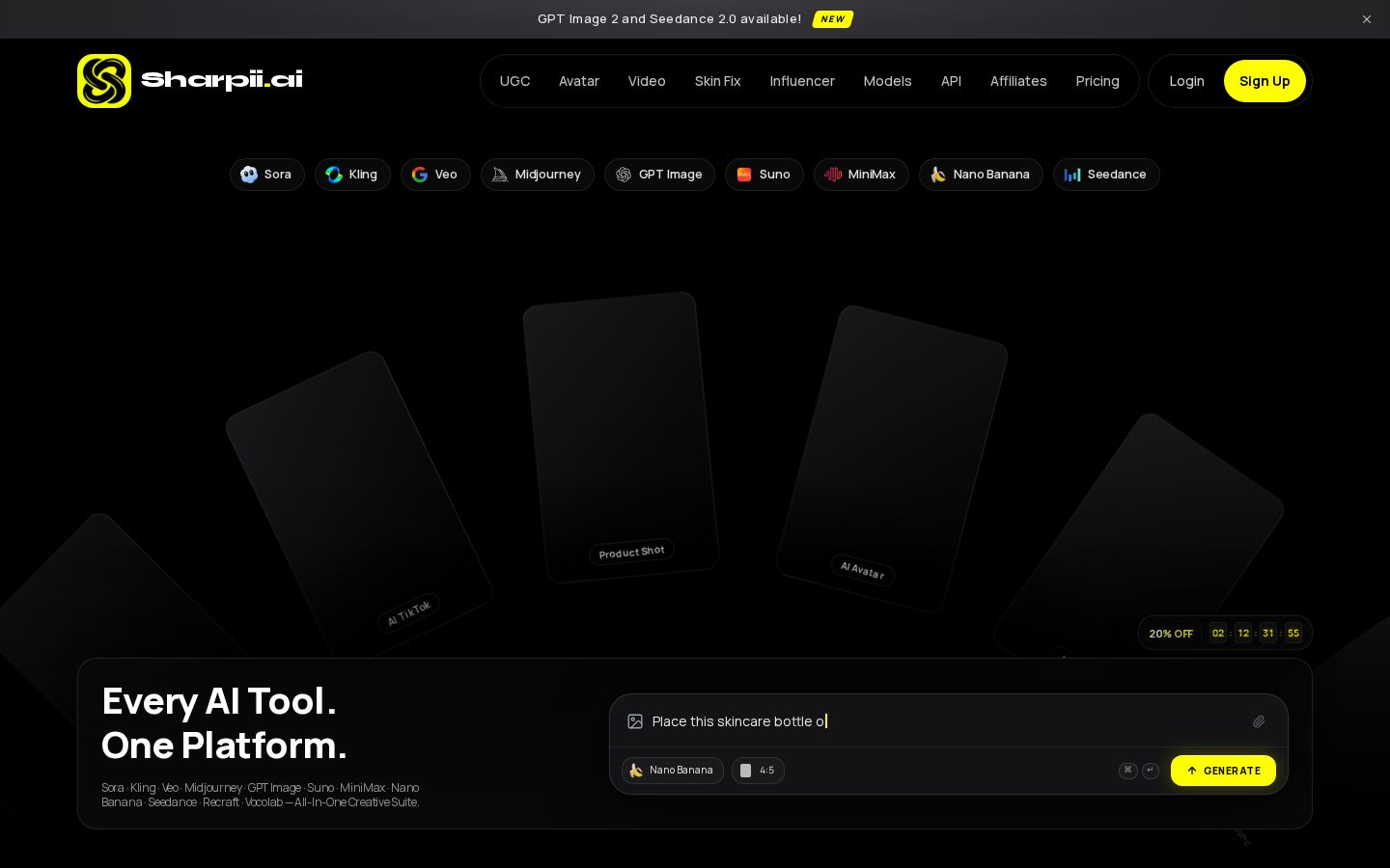 Sharpii AI Homepage