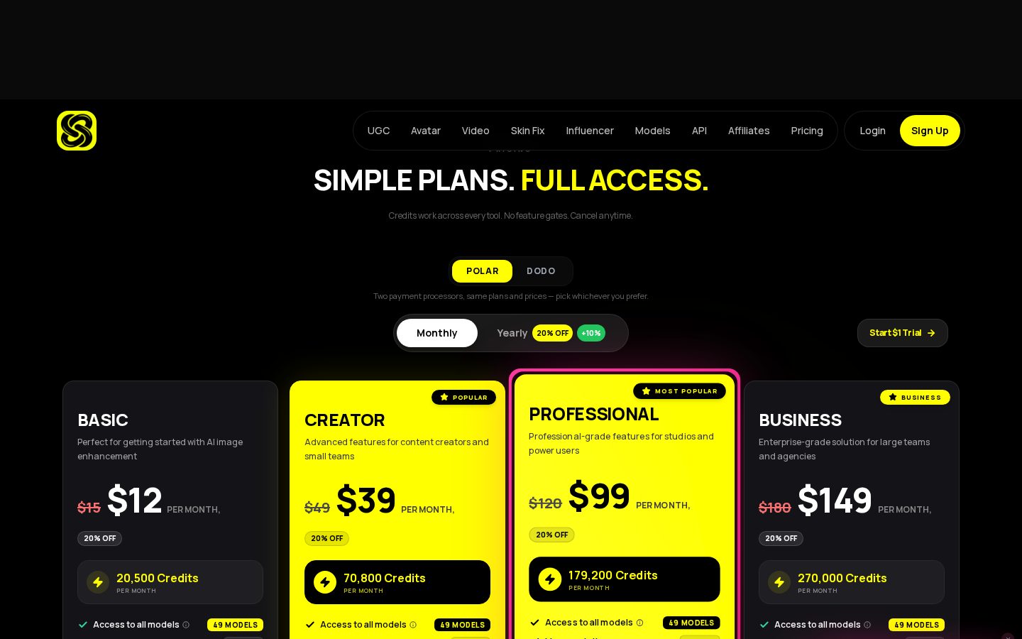 Sharpii AI Pricing