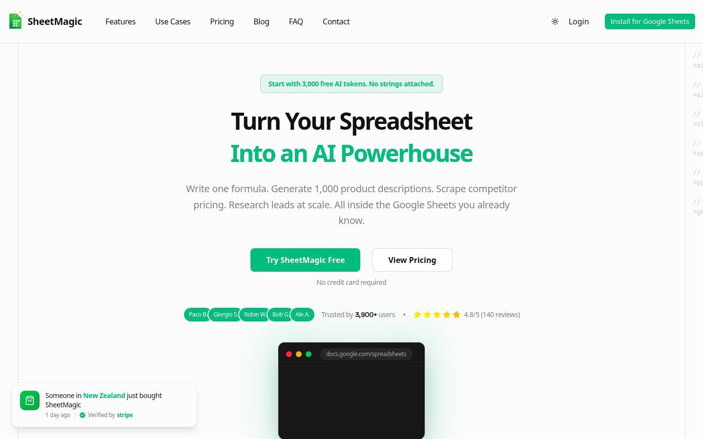 SheetMagic Homepage
