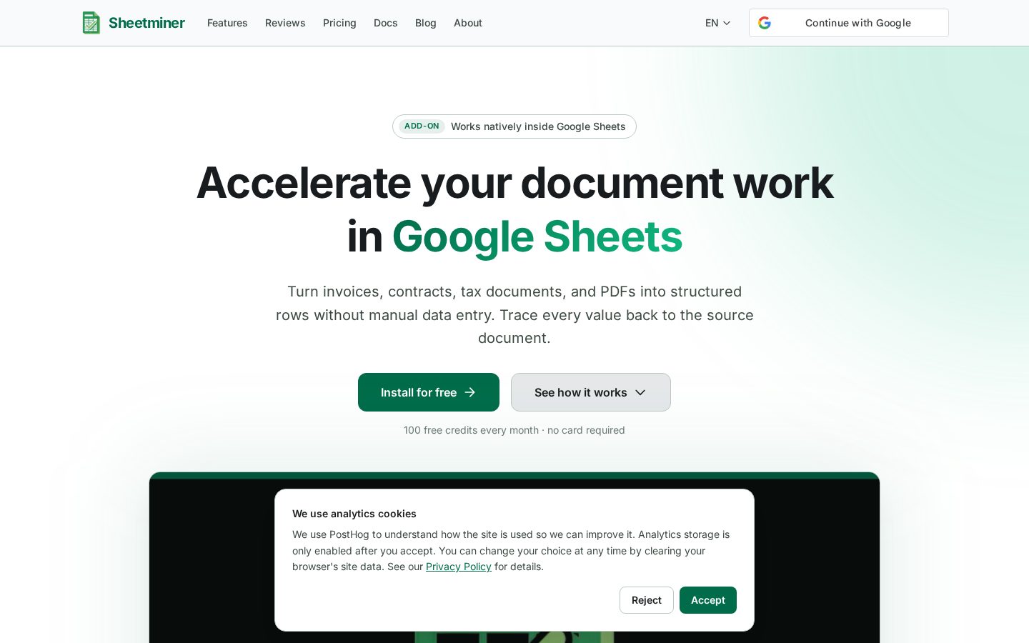 Sheetminer Homepage