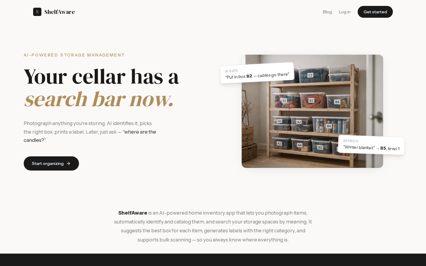 ShelfAware Homepage