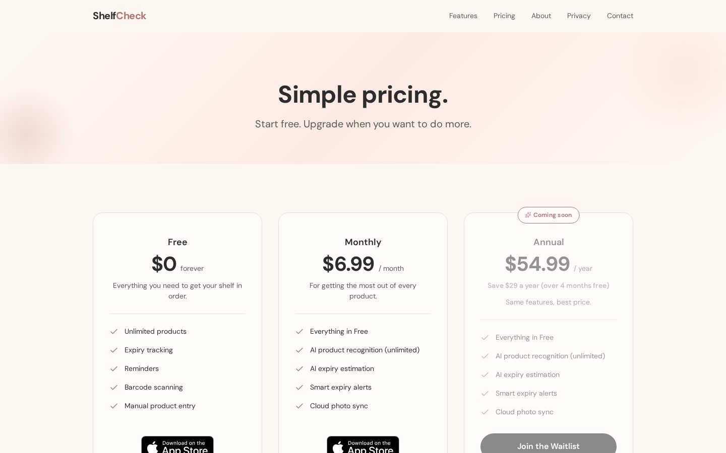 ShelfCheck Pricing