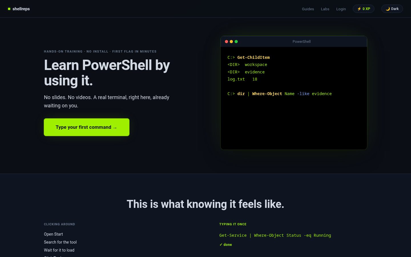 ShellReps Homepage
