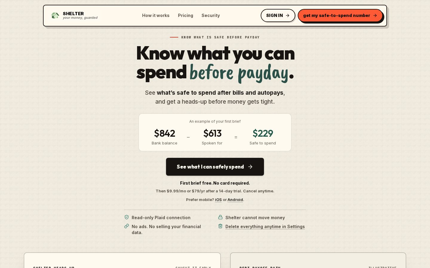 Shelter Homepage