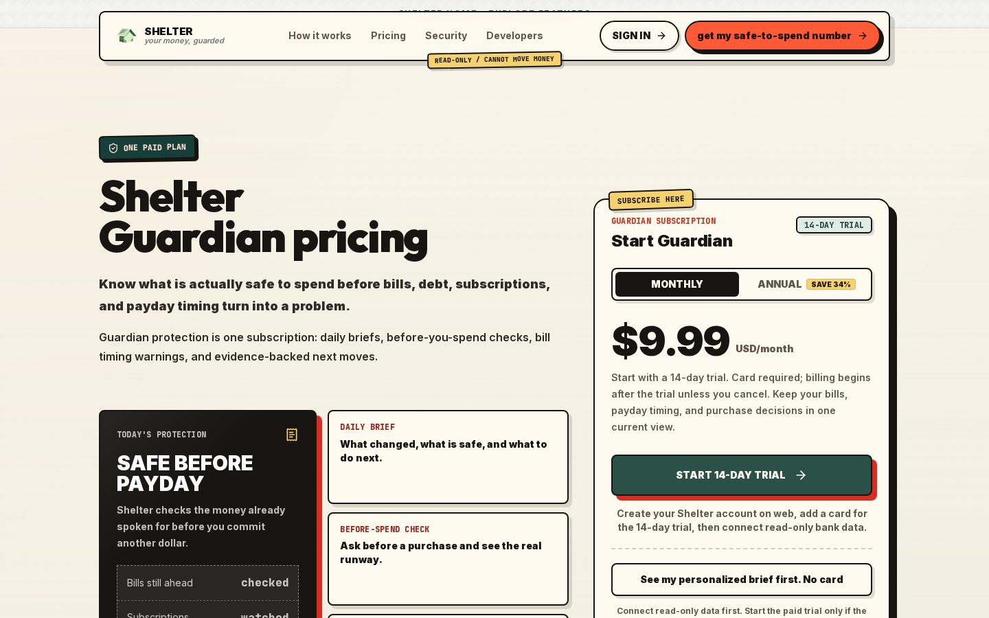 Shelter Pricing