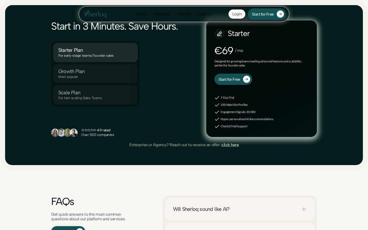 Sherloq Pricing