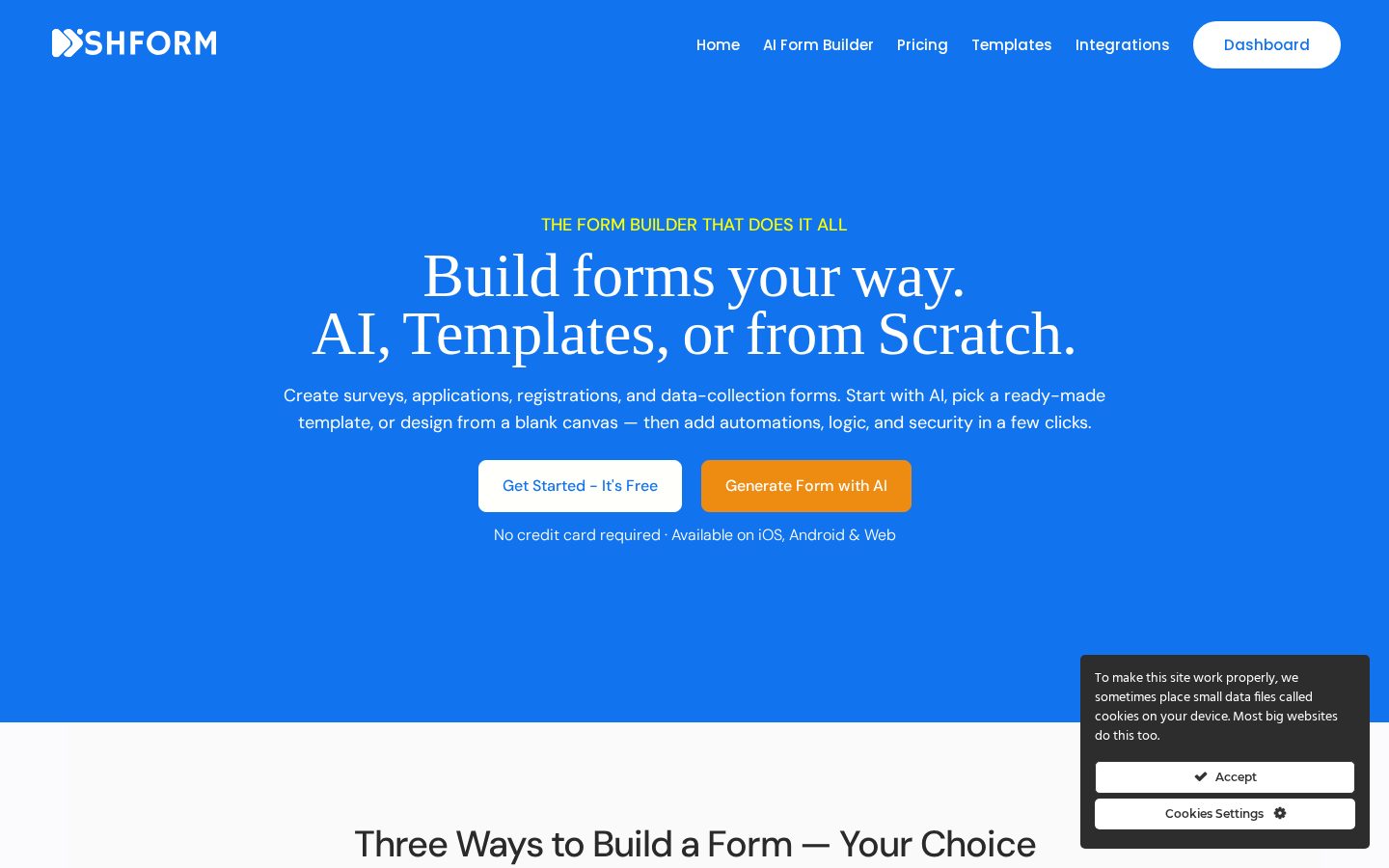 Shform Homepage