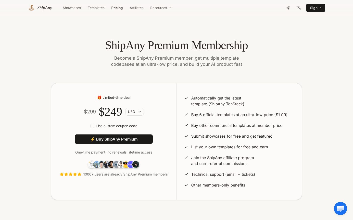 ShipAny Pricing