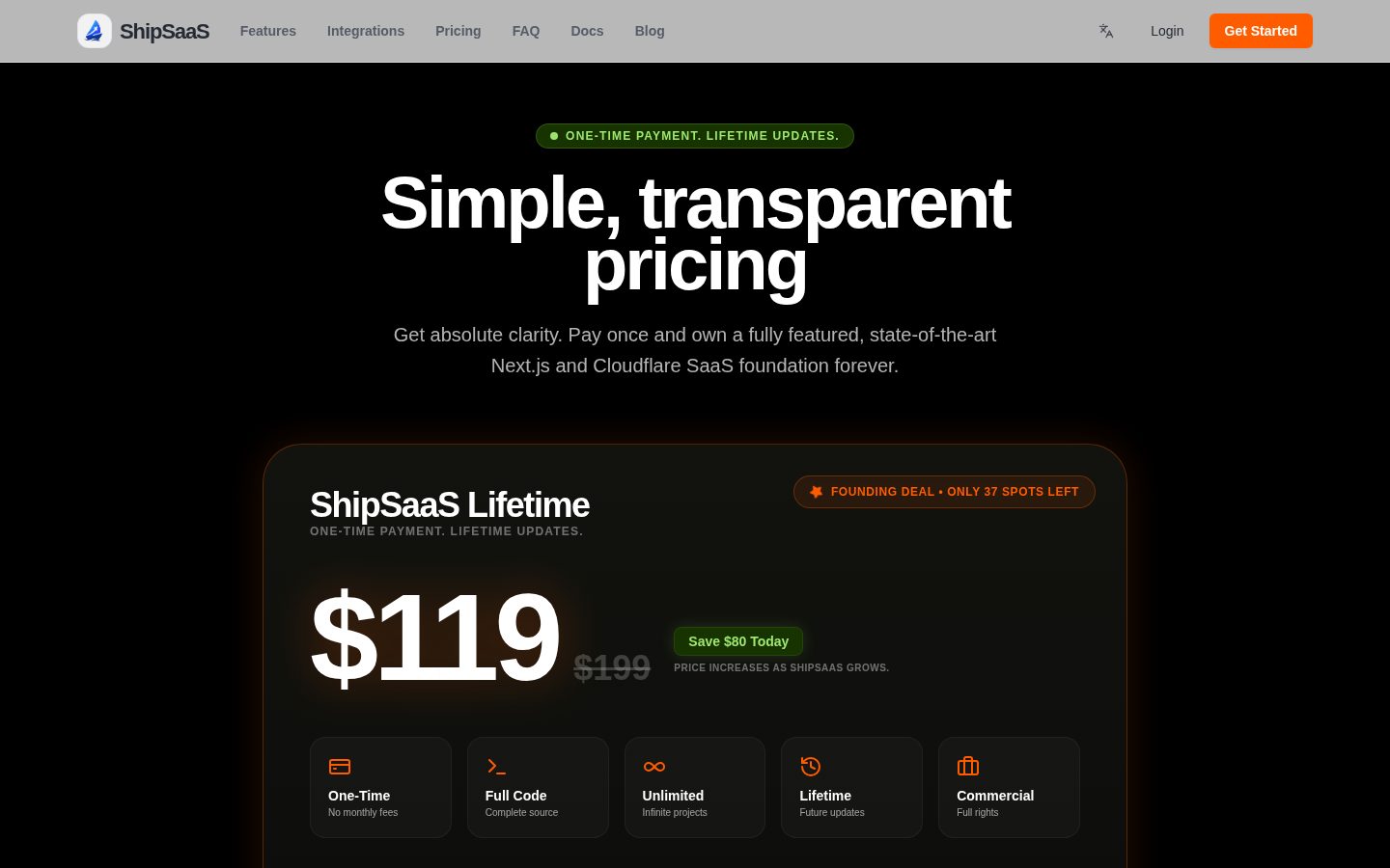 ShipSaaS.net Pricing