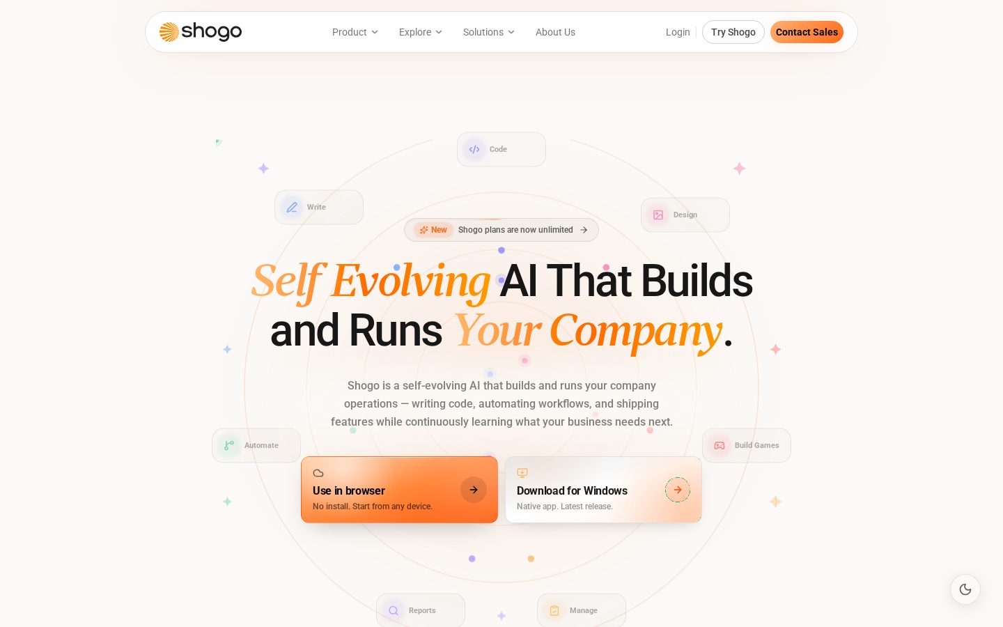 Shogo AI Homepage
