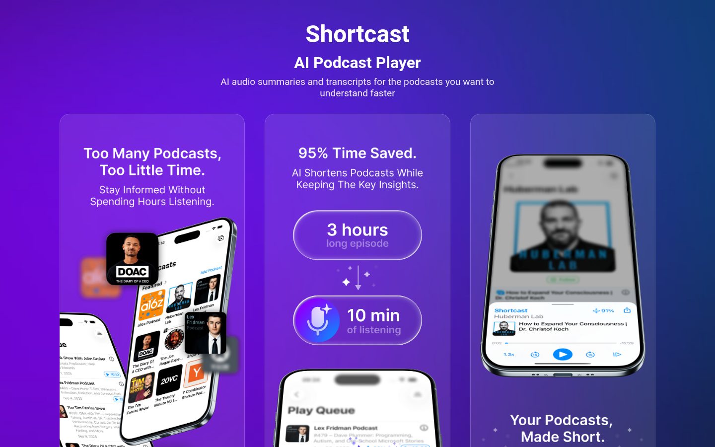 Shortcast AI Homepage