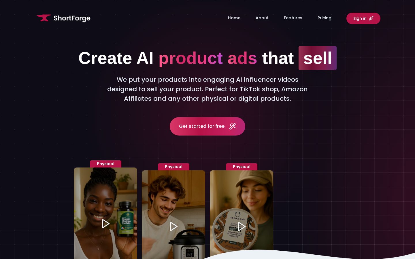 ShortForge Homepage