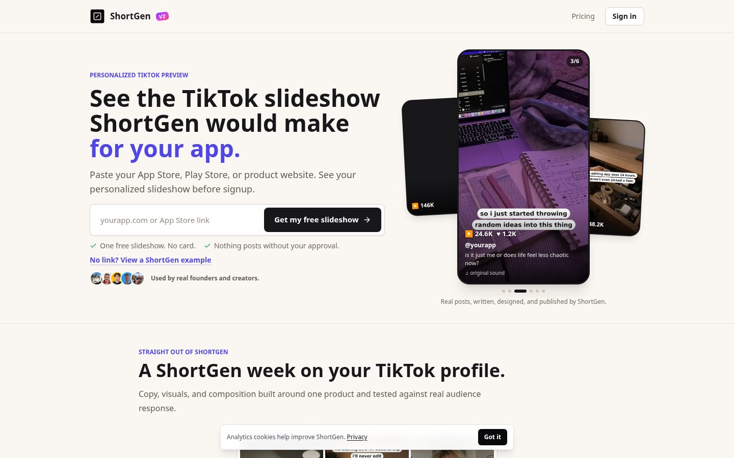 ShortGen Homepage