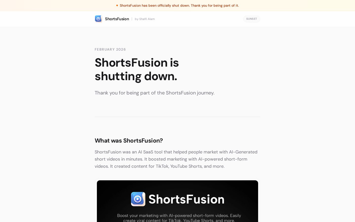 ShortsFusion Homepage